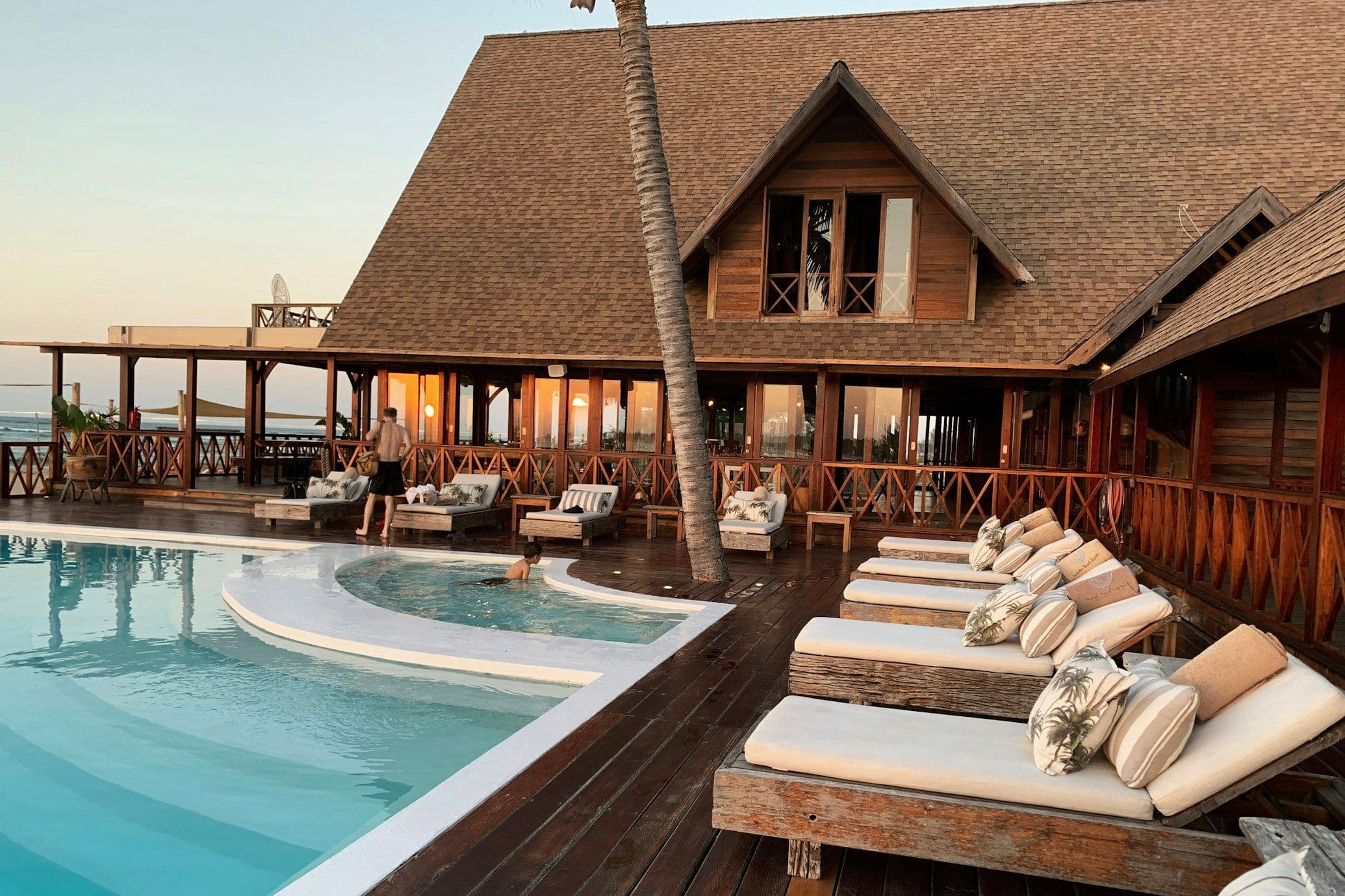 Luxury hotel resort with stunning poolside view and modern hospitality
